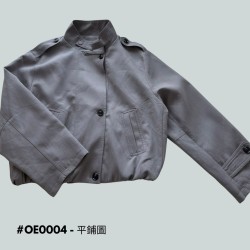 型格企領短版風衣外套 - #OE0004